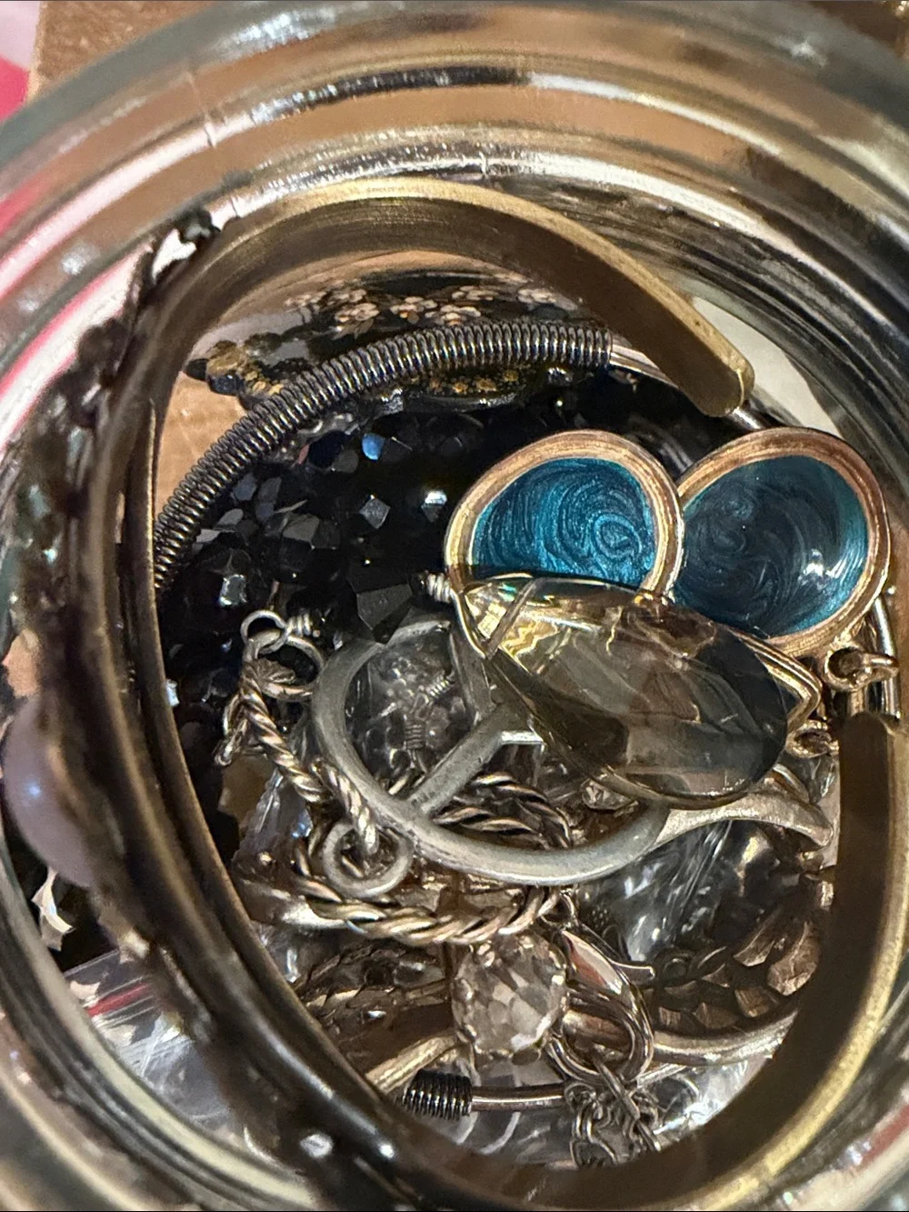 Luxe dark moody glam boho Mystery Jewelry Jar